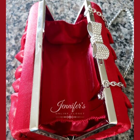 3/$30 Expressions NYC Red Evening Clutch - Picture 4 of 9